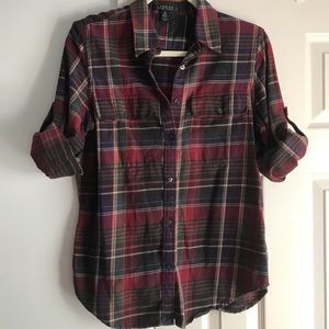 Ralph Lauren button down plaid shirt